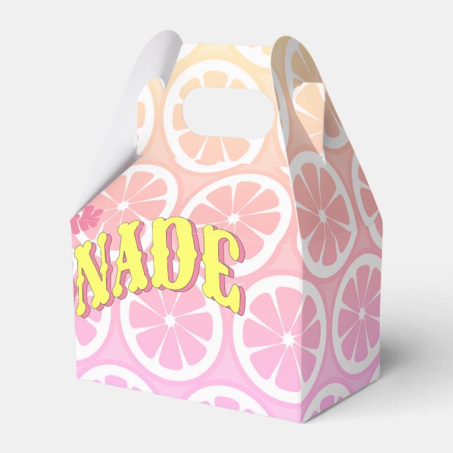 Pink Lemonade Party Favor Box (Front Side)