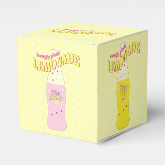 Pink Lemonade Party Favor Box (Front Side)