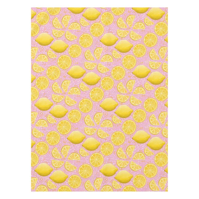 Pink Lemonade  pattern Tablecloth (Front)