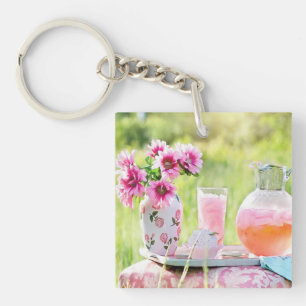 Pink lemonade picture keychain