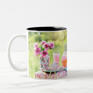 Pink lemonade picture Two-Tone coffee mug
