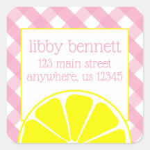 Pink Lemonade Return Address Labels