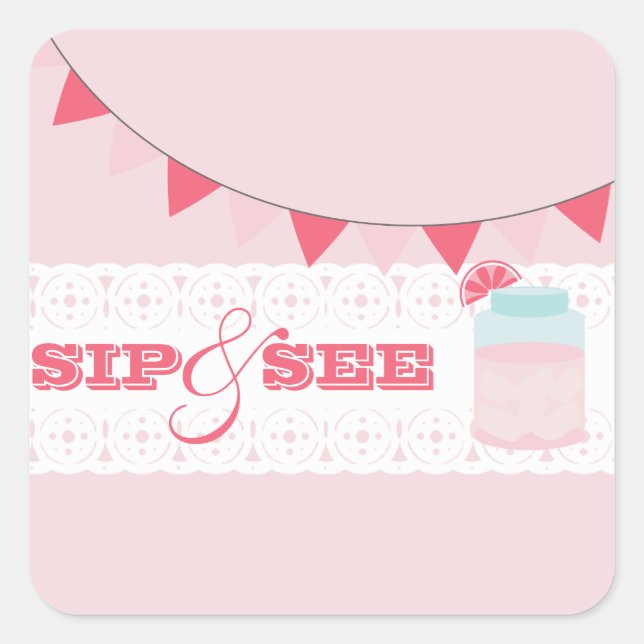 Pink Lemonade Sip And See Sticker (Front)