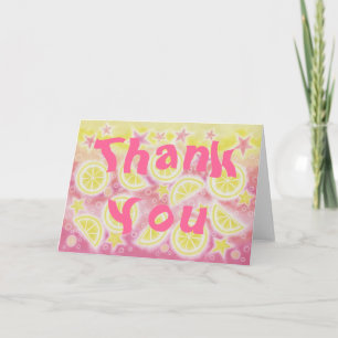 Pink Lemonade 'Thank You' card front text