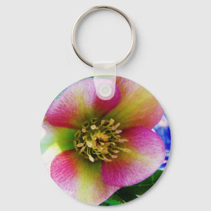 Pink Lenten Rose, Keychain