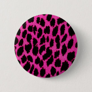 Pink Leopard 2 Inch Round Button