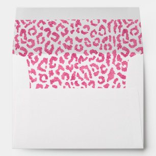 Pink Leopard Animal Print Lined Envelope