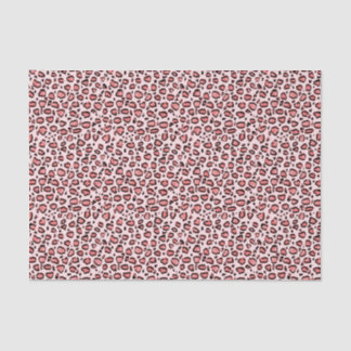 Pink Leopard Animal Print Pattern Tissue Paper