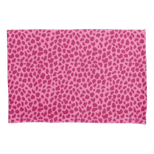 Pink Leopard Animal Print Retro Chic y2k Aesthetic Pillowcase
