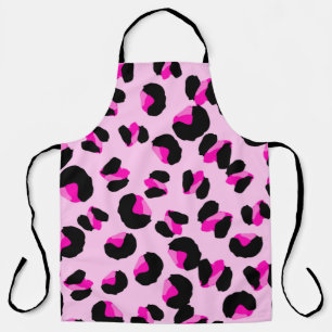Pink leopard. Animal skin pattern. Leopard. Panthe Apron