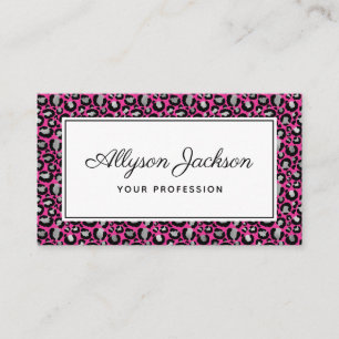 Pink Leopard Business Card