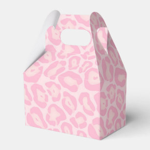Pink Leopard Cheetah Print Safari Favour Favor Box