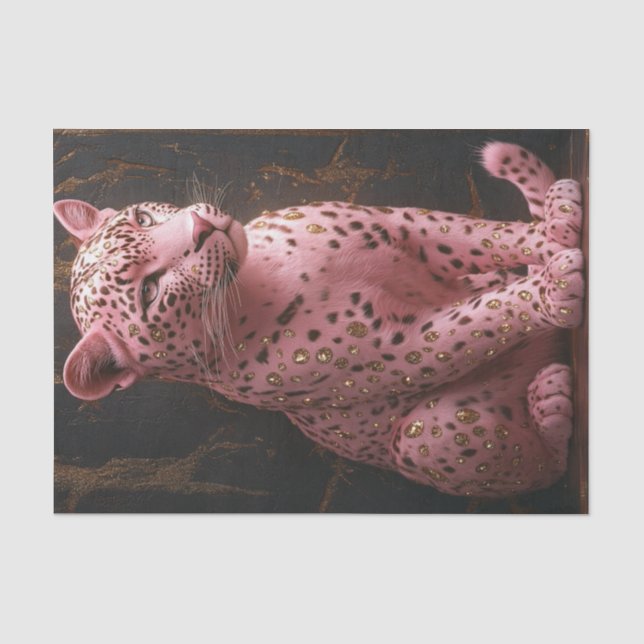 Pink Leopard Fantasy8 Tissue Paper (Front)