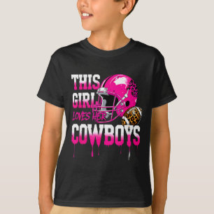 Pink leopard football helmet this girl loves her  T-Shirt