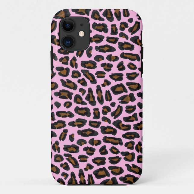 Pink Leopard Fur Case-Mate iPhone Case (Back)