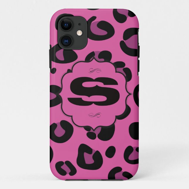 Pink Leopard iPhone 5 Mate Barely There™ Case (Back)