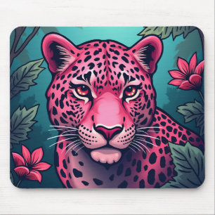Pink leopard mousepad