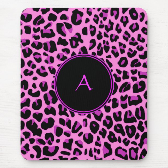 Pink Leopard Mousepad (Front)