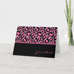 Pink Leopard Pattern Card