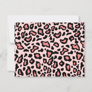 Pink Leopard Pattern Invitations