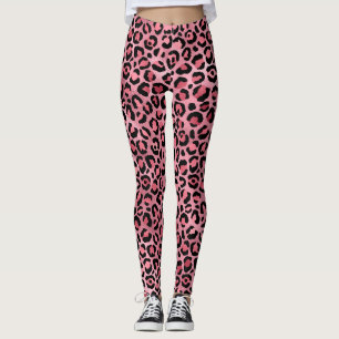 Pink Leopard Pattern Leggings