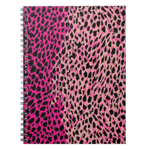 Pink leopard pattern textile fabricanimal,backgrou notebook