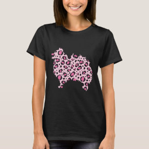 Pink Leopard Pomeranian Dog Print Pom Dog T-Shirt