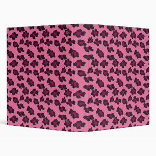 Pink Leopard Print Binder