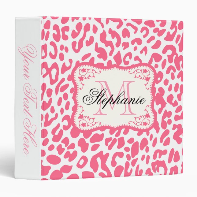 Pink Leopard Print Binder (Front/Spine)