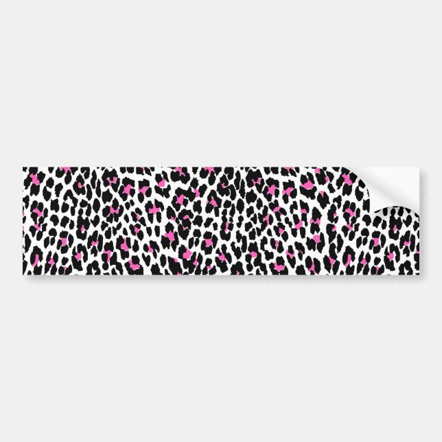 pink leopard print bumper sticker (Front)