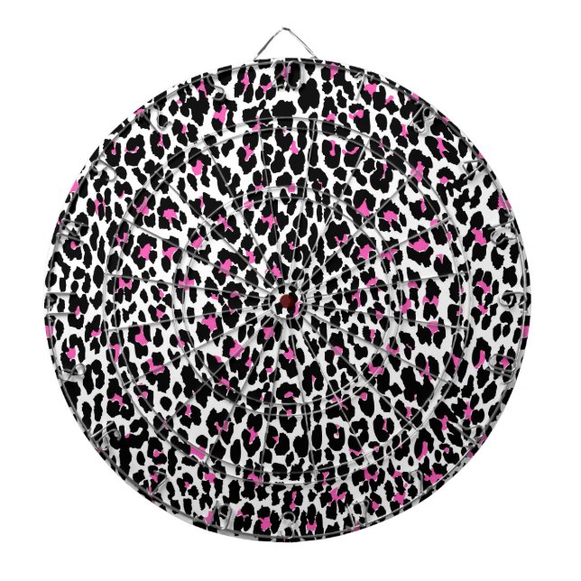 pink leopard print dartboard (Front)