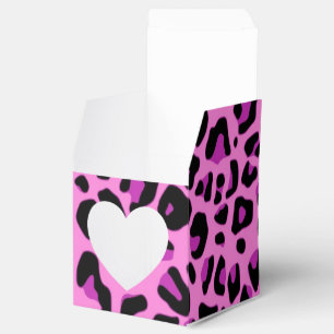 Pink Leopard Print Favor Box