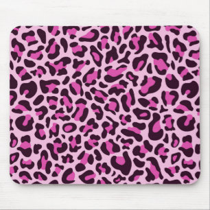 Pink Leopard Print Girly Trendy Mouse Pad Pads