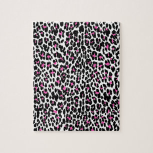 pink leopard print jigsaw puzzle