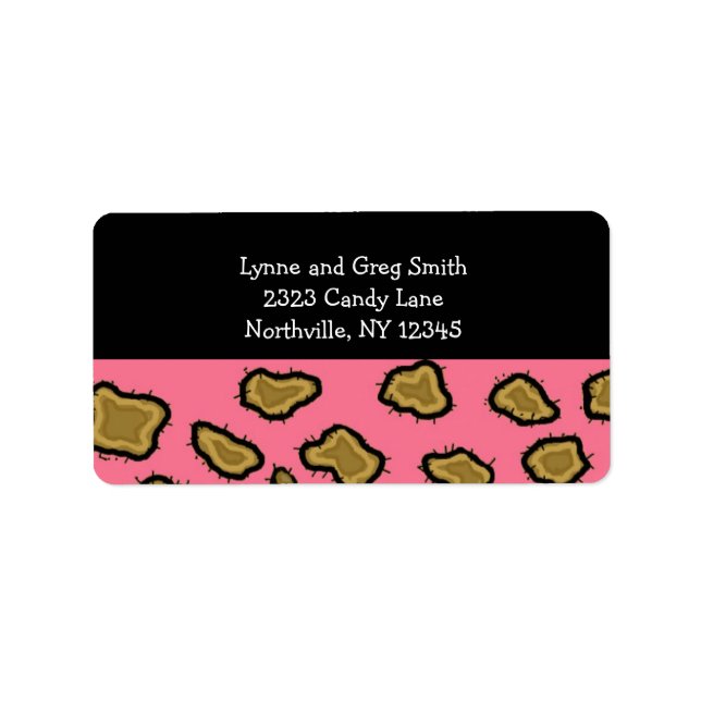 Pink Leopard Print Label (Front)