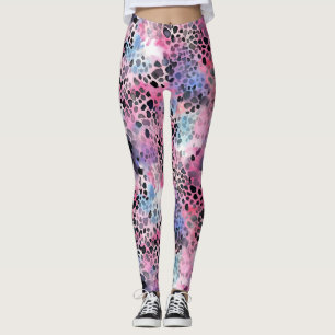 Pink Leopard Print Leggings