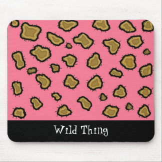 Pink Leopard Print Mouse Pad