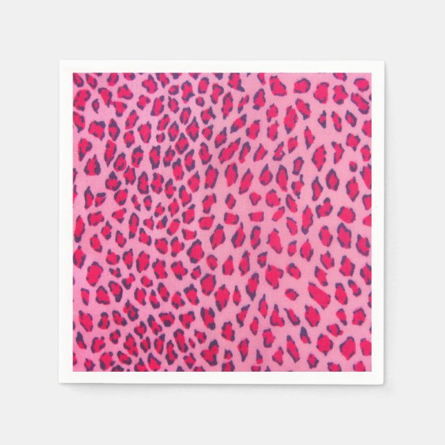 Pink Leopard Print Napkin (Front)