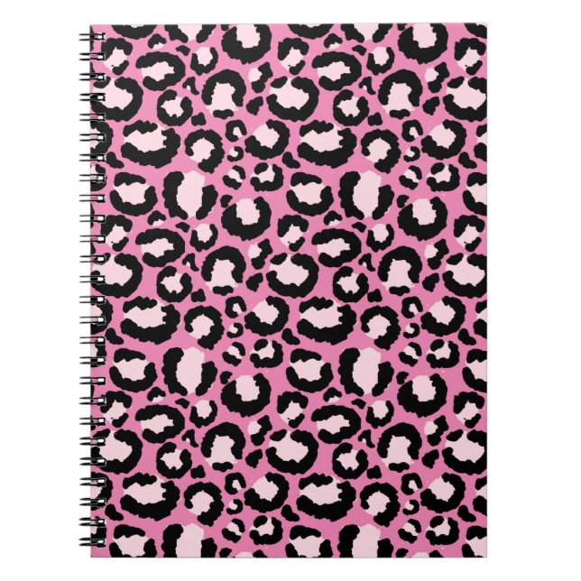 Pink Leopard Print Notebook (Front)