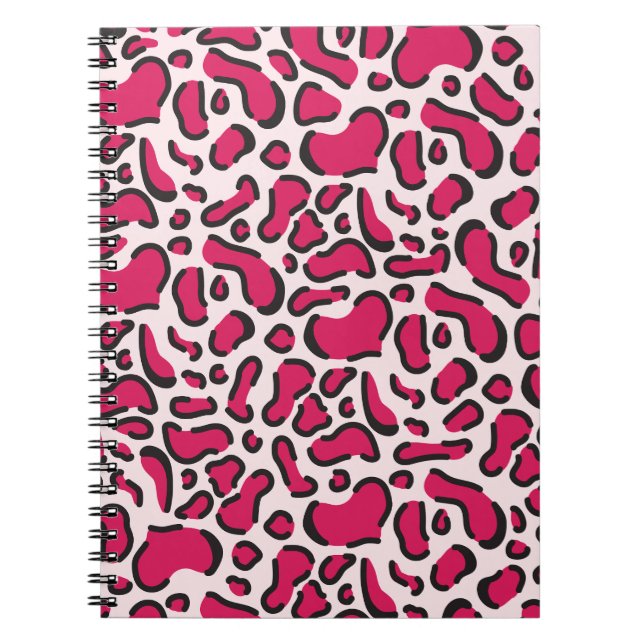 Pink leopard print notebook (Front)