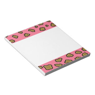 Pink Leopard Print Notepad