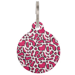 Pink leopard print pet tag