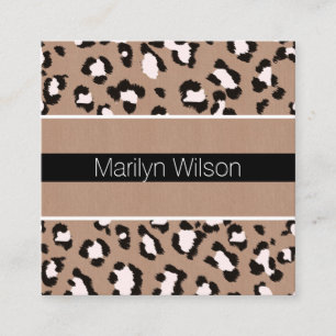 Pink Leopard Print Professional Business Card