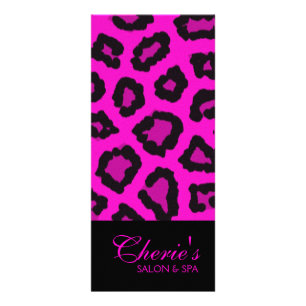Pink Leopard Print Rack Card