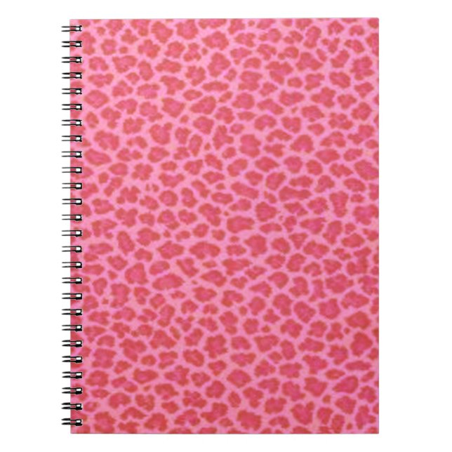 Pink Leopard Print Spiral Notebook (Front)