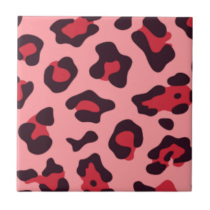 Pink Leopard Print Tile
