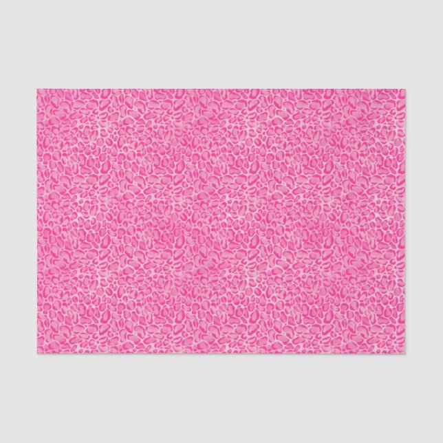 Pink Leopard Print Valentine's Day Tissue Paper (Front)