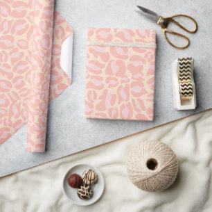 Pink Leopard Print Wrapping Paper