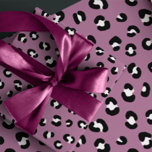 Pink Leopard Print Wrapping Paper