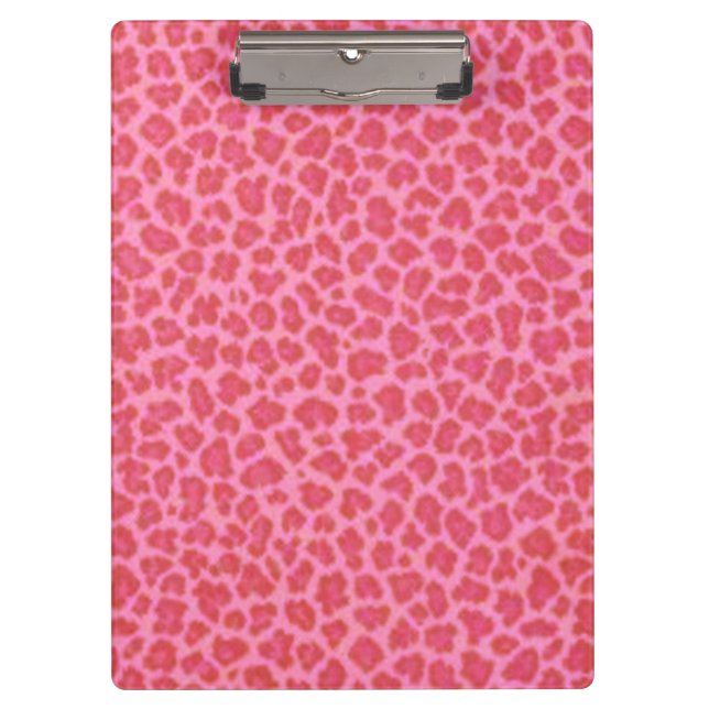 Pink Leopard Skin Clipboard (Front)